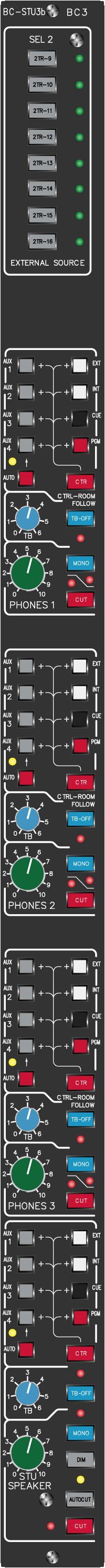 Talkback Module STU3 Version b - Top Plate View