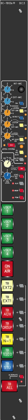 Talkback Module TBO3 Version a - Top Plate View