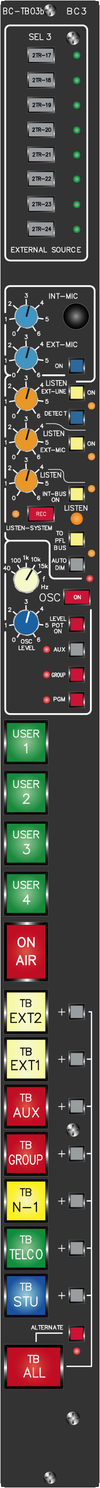 Talkback Module TBO3 Version b  - Top Plate View