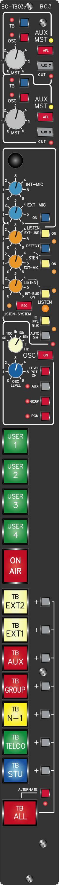 Talkback Module TBO3 Version c - Top Plate View